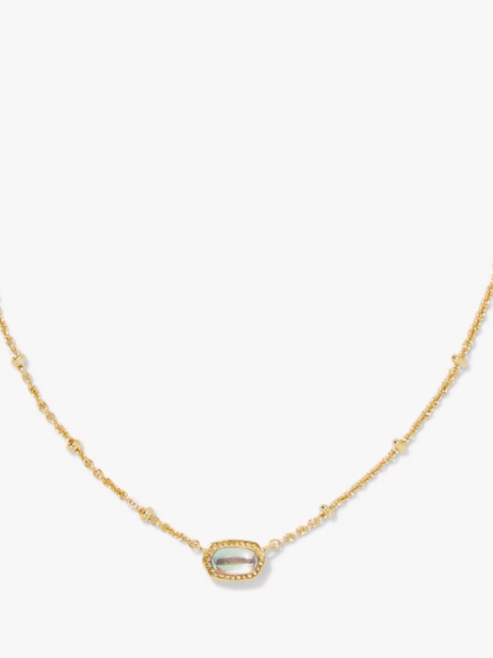 NWT Kendra Scott Mini Elisa Gold Satellite Short Pendant Necklace